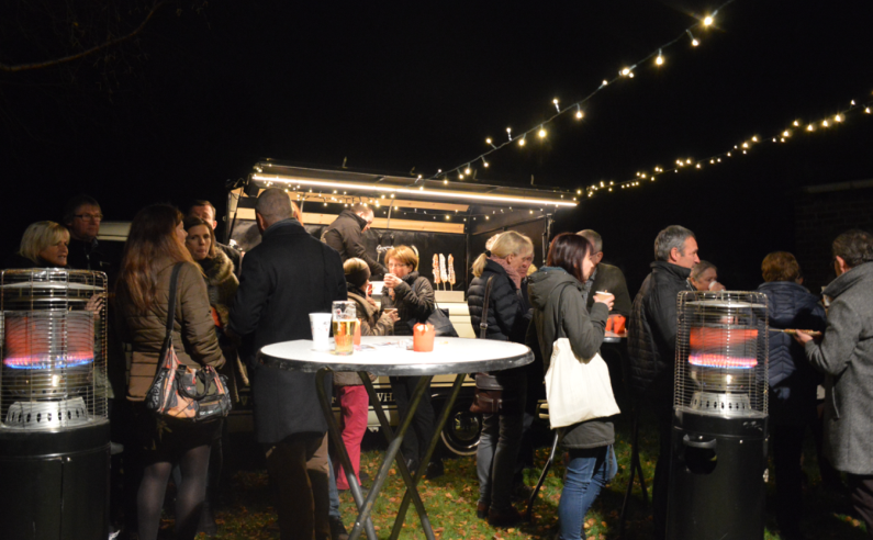 Pop-up café in het dorp